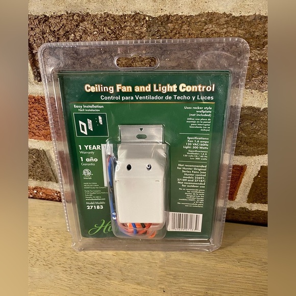 Hunter 4-Speed Ceiling Fan/Light Control 27183 Preset Dual-Slide On/Off Switch - Picture 2 of 3